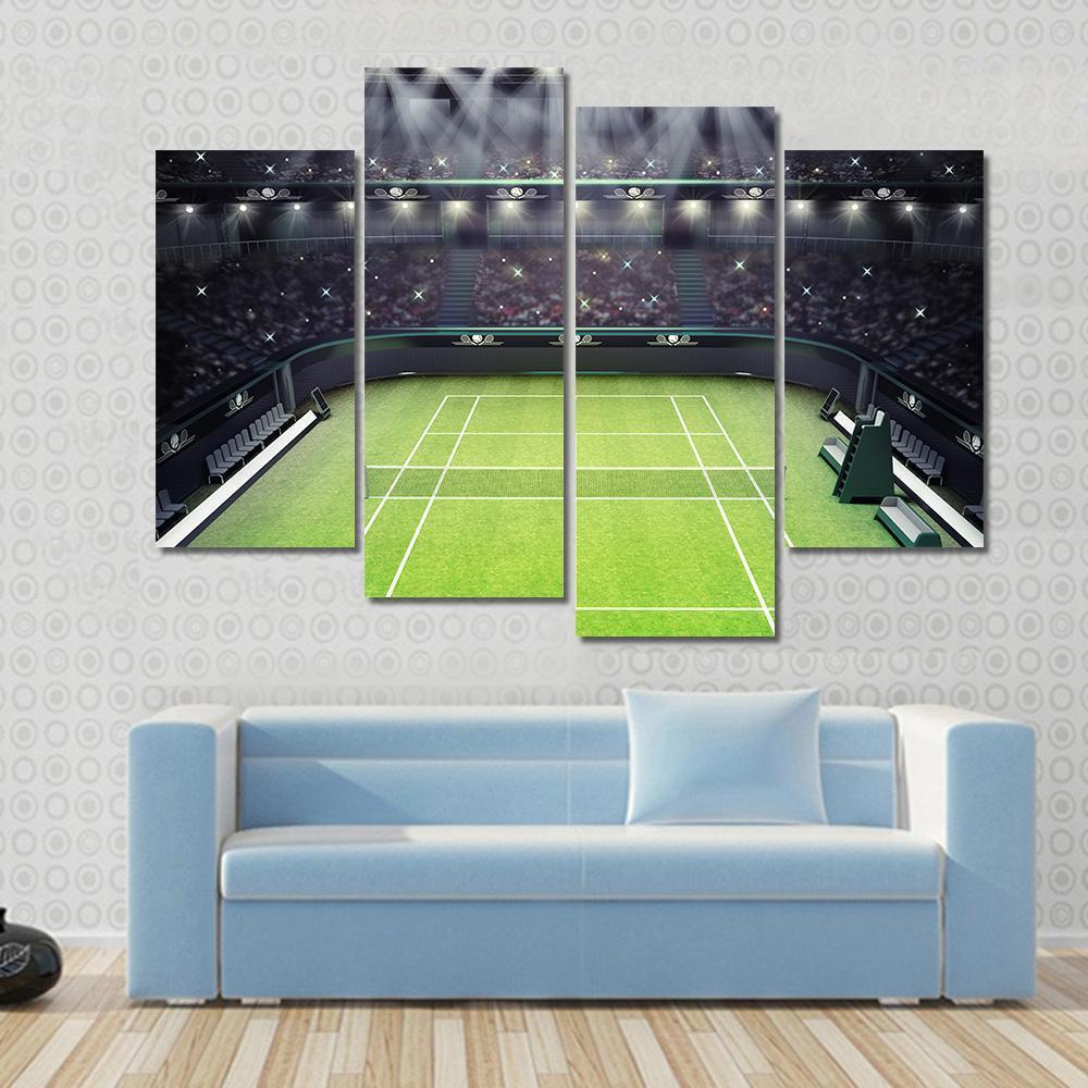 Tennis Stadium Canvas Wall Art-4 Pop-Gallery Wrap-50" x 32"-Tiaracle