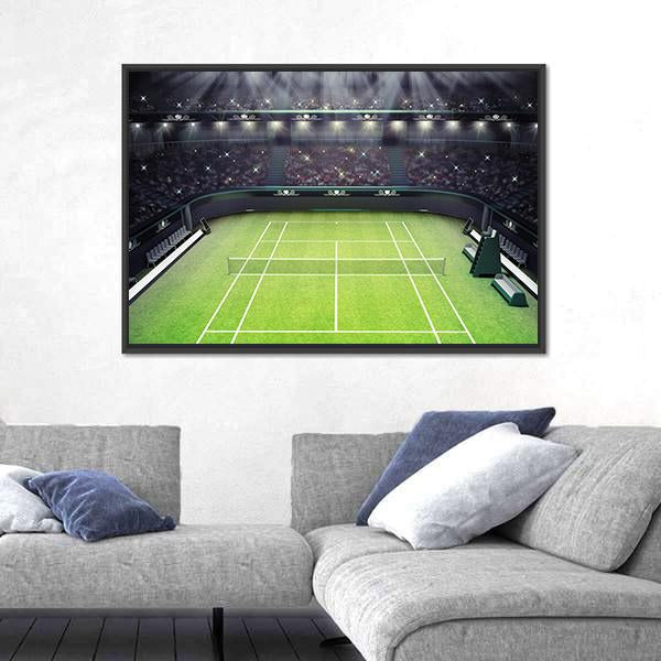 Tennis Stadium Canvas Wall Art-1 Piece-Floating Frame-24" x 16"-Tiaracle