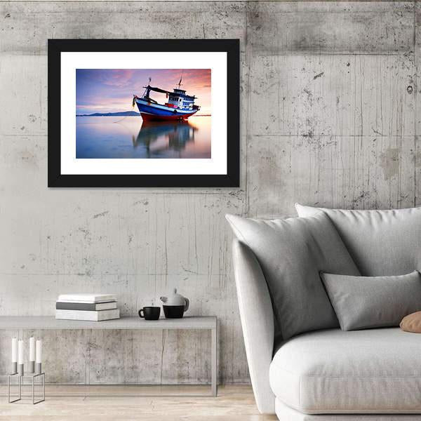 Thai Fishing Boat Canvas Wall Art-3 Horizontal-Gallery Wrap-25" x 16"-Tiaracle