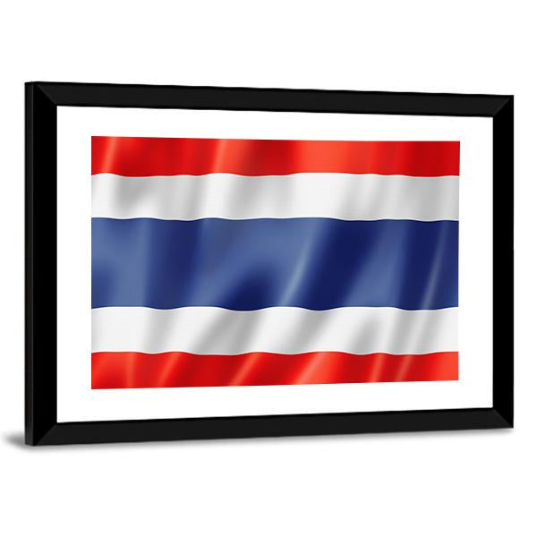 Thailand Flag Canvas Wall Art-3 Horizontal-Gallery Wrap-25" x 16"-Tiaracle