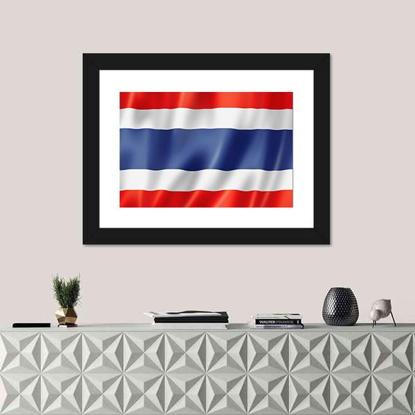 Thailand Flag Canvas Wall Art-3 Horizontal-Gallery Wrap-25" x 16"-Tiaracle