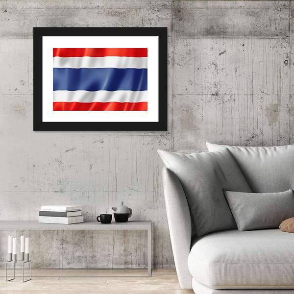 Thailand Flag Canvas Wall Art-3 Horizontal-Gallery Wrap-25" x 16"-Tiaracle