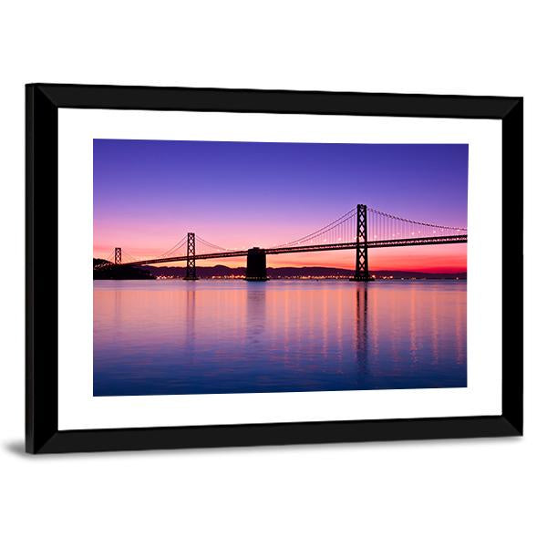 The Bay Bridge San Francisco Canvas Wall Art-3 Horizontal-Gallery Wrap-25" x 16"-Tiaracle
