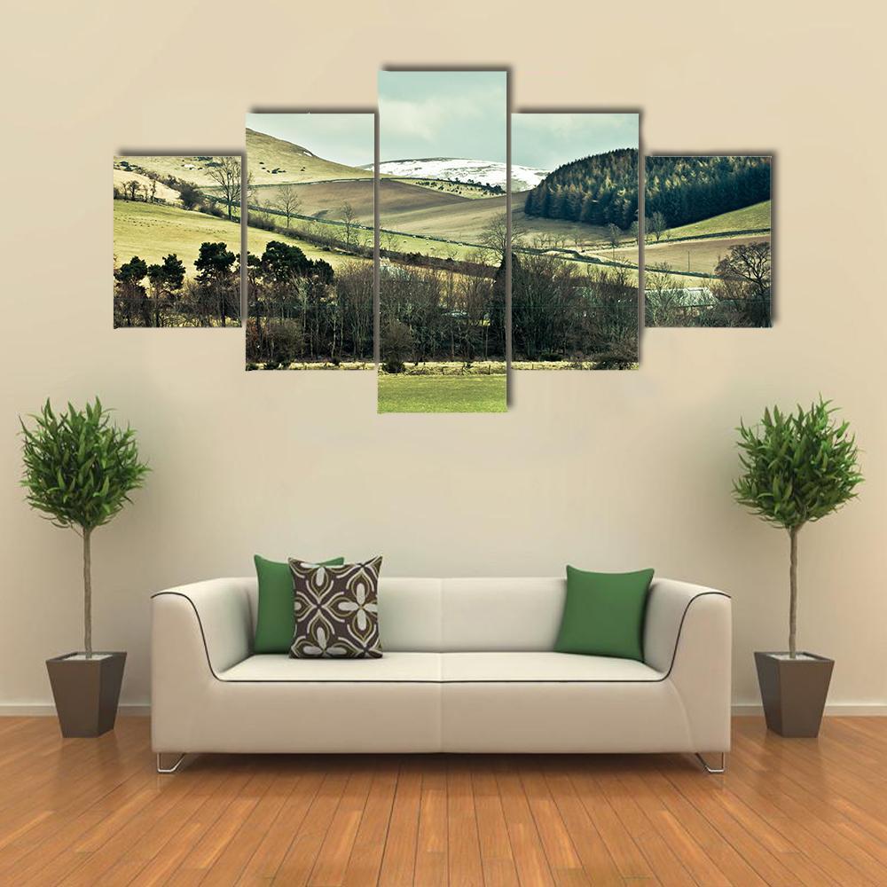 The Cheviot Hills Canvas Wall Art-5 Star-Gallery Wrap-62" x 32"-Tiaracle