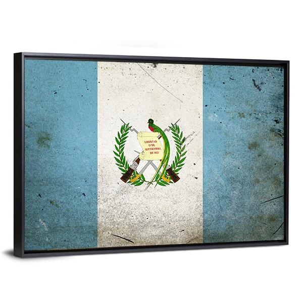 The Flag Of Guatemala Canvas Wall Art-3 Horizontal-Gallery Wrap-25" x 16"-Tiaracle