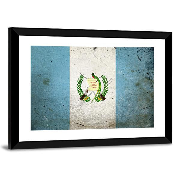 The Flag Of Guatemala Canvas Wall Art-3 Horizontal-Gallery Wrap-25" x 16"-Tiaracle