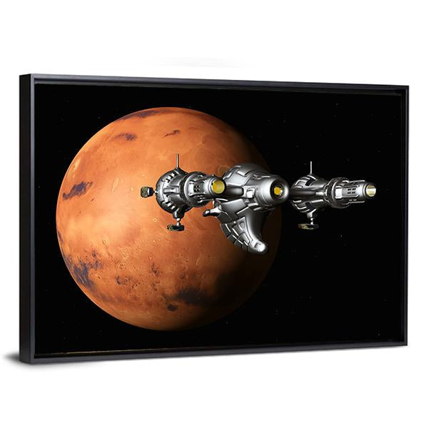 The Flight To Mars Canvas Wall Art-3 Horizontal-Gallery Wrap-25" x 16"-Tiaracle