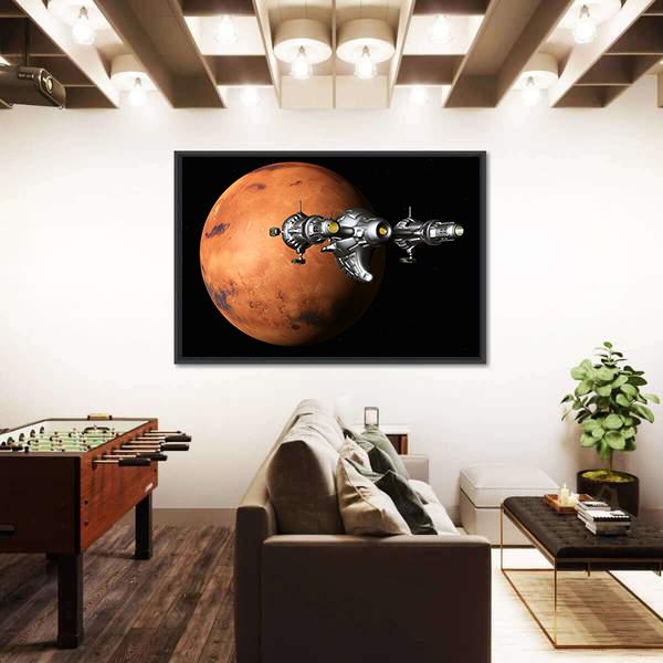 The Flight To Mars Canvas Wall Art-3 Horizontal-Gallery Wrap-25" x 16"-Tiaracle