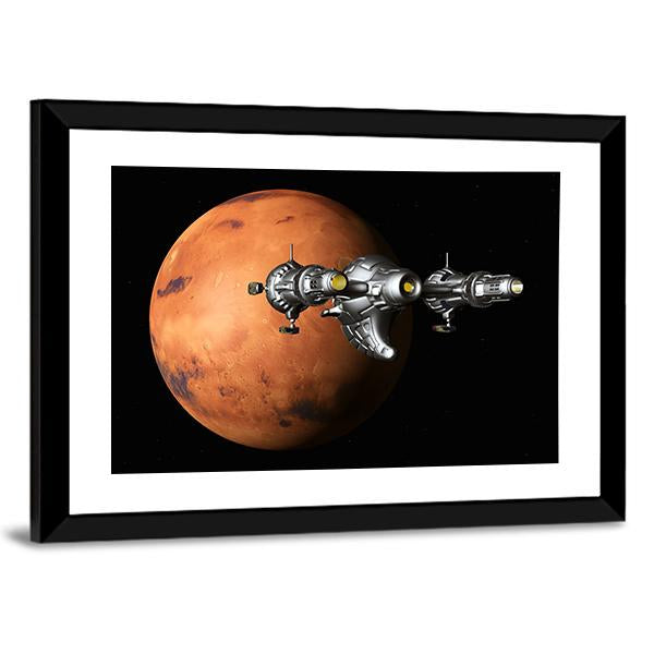 The Flight To Mars Canvas Wall Art-3 Horizontal-Gallery Wrap-25" x 16"-Tiaracle