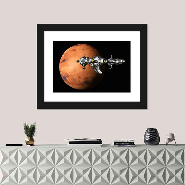 The Flight To Mars Canvas Wall Art-3 Horizontal-Gallery Wrap-25" x 16"-Tiaracle