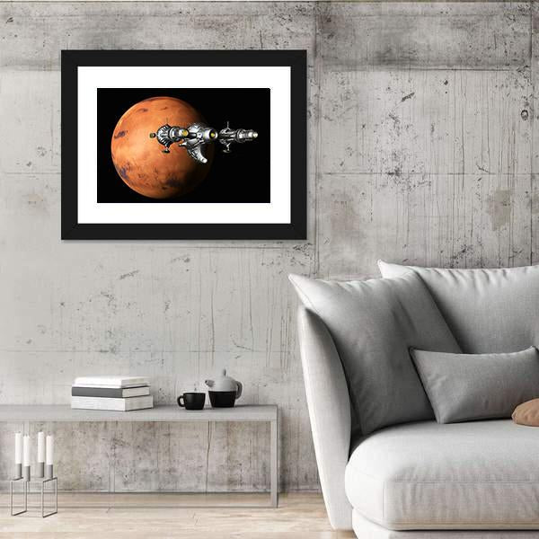 The Flight To Mars Canvas Wall Art-3 Horizontal-Gallery Wrap-25" x 16"-Tiaracle