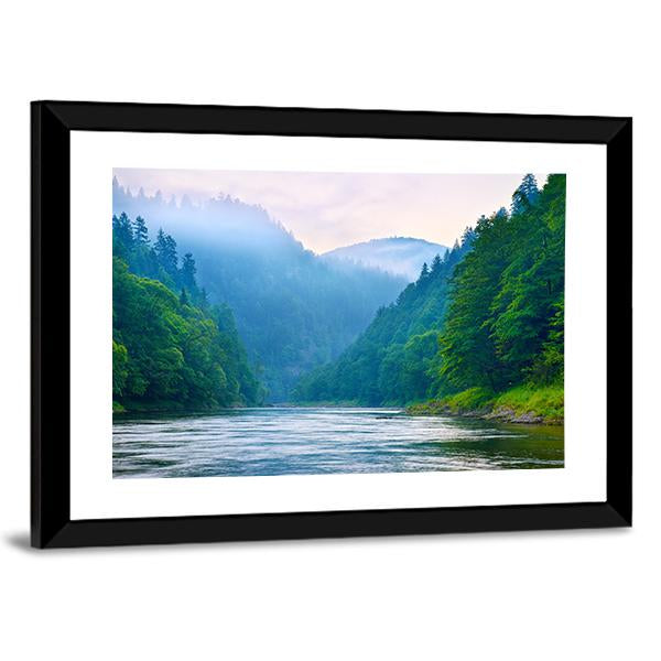 The Gorge Of Mountain River Canvas Wall Art-3 Horizontal-Gallery Wrap-25" x 16"-Tiaracle
