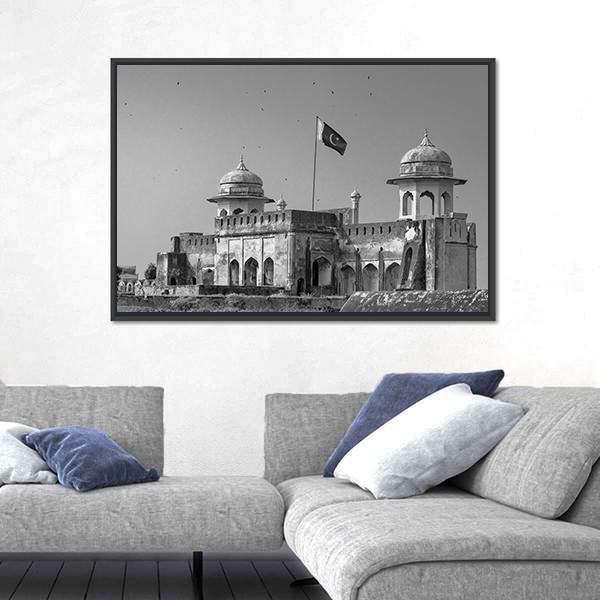 The Lahore Fort In Pakistan Canvas Wall Art-1 Piece-Floating Frame-24" x 16"-Tiaracle