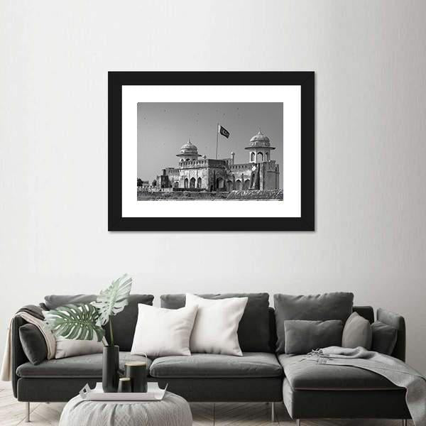 The Lahore Fort In Pakistan Canvas Wall Art-1 Piece-Framed Print-20" x 16"-Tiaracle