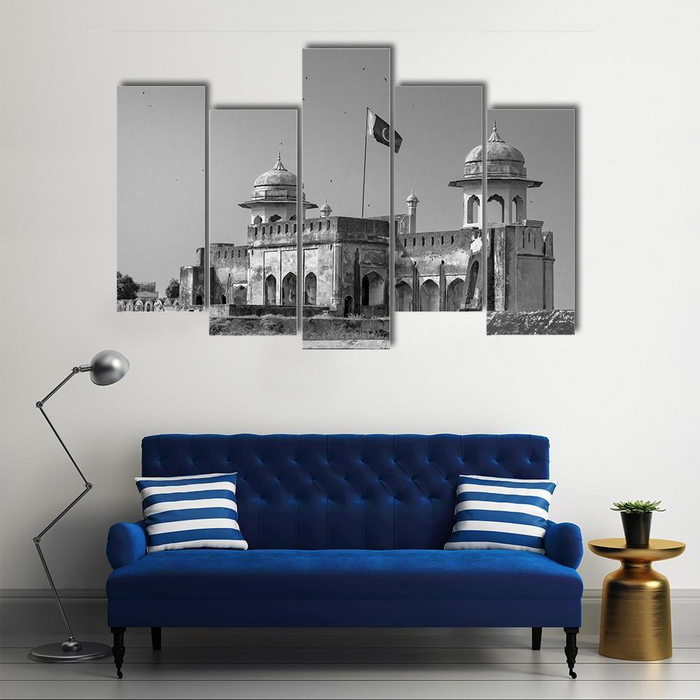 The Lahore Fort In Pakistan Canvas Wall Art-5 Pop-Gallery Wrap-47" x 32"-Tiaracle