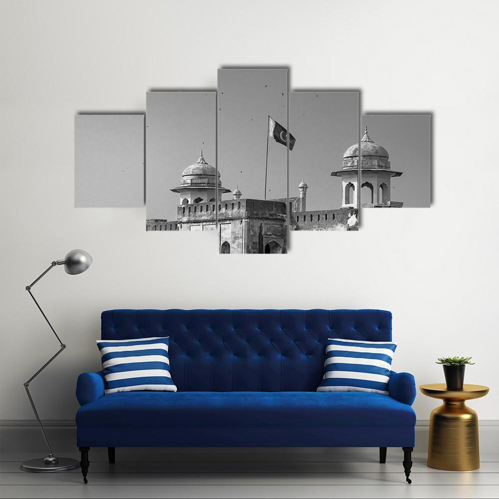 The Lahore Fort In Pakistan Canvas Wall Art-5 Star-Gallery Wrap-62" x 32"-Tiaracle