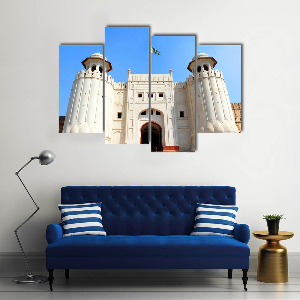 The Lahore Fort Pakistan Canvas Wall Art-4 Pop-Gallery Wrap-50" x 32"-Tiaracle