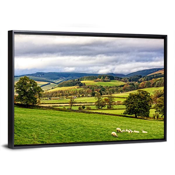 The Moorfoot Hills Canvas Wall Art-3 Horizontal-Gallery Wrap-25" x 16"-Tiaracle