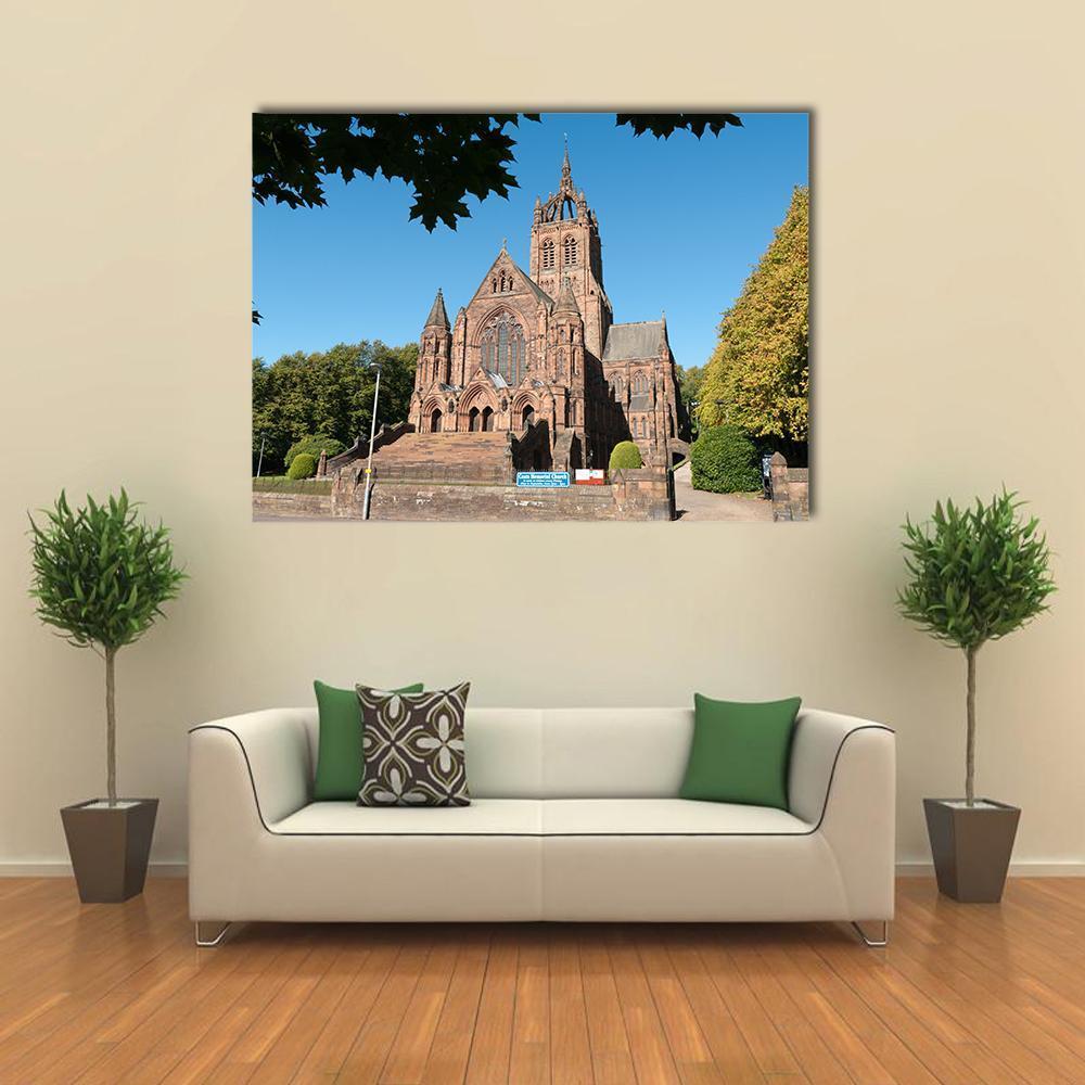Thomas Coats Memorial Church Canvas Wall Art-1 Piece-Gallery Wrap-48" x 32"-Tiaracle