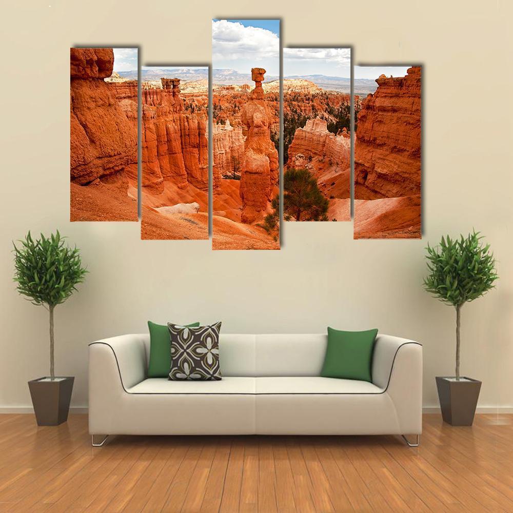 Thors Hammer Bryce Canyon Utah Canvas Wall Art-5 Pop-Gallery Wrap-47" x 32"-Tiaracle