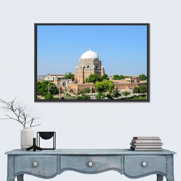 Shah Rukn-E-Alam Pakistan Canvas Wall Art-3 Horizontal-Gallery Wrap-25" x 16"-Tiaracle