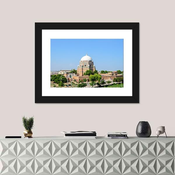 Shah Rukn-E-Alam Pakistan Canvas Wall Art-3 Horizontal-Gallery Wrap-25" x 16"-Tiaracle