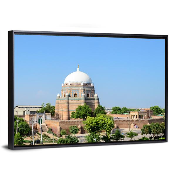 Shah Rukn-E-Alam Pakistan Canvas Wall Art-3 Horizontal-Gallery Wrap-25" x 16"-Tiaracle