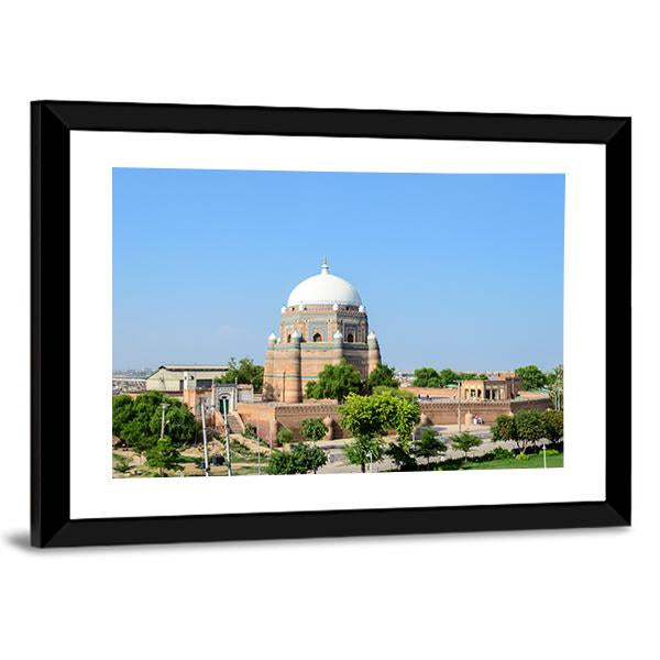 Shah Rukn-E-Alam Pakistan Canvas Wall Art-3 Horizontal-Gallery Wrap-25" x 16"-Tiaracle