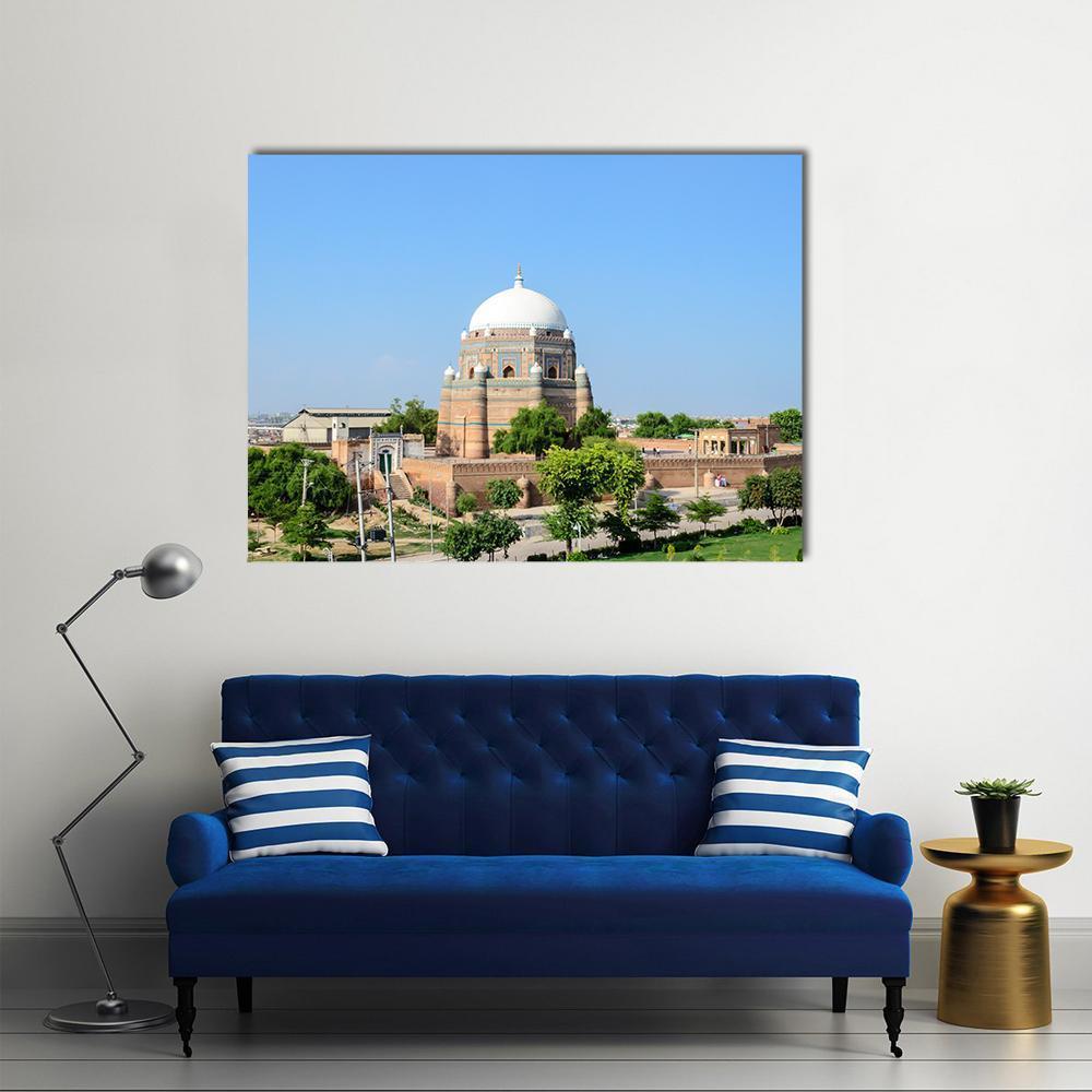 Shah Rukn-E-Alam Pakistan Canvas Wall Art-1 Piece-Gallery Wrap-48" x 32"-Tiaracle