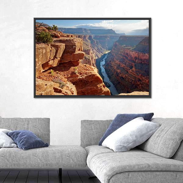 Toroweap Point Grand Canyon National Park Canvas Wall Art-1 Piece-Floating Frame-24" x 16"-Tiaracle