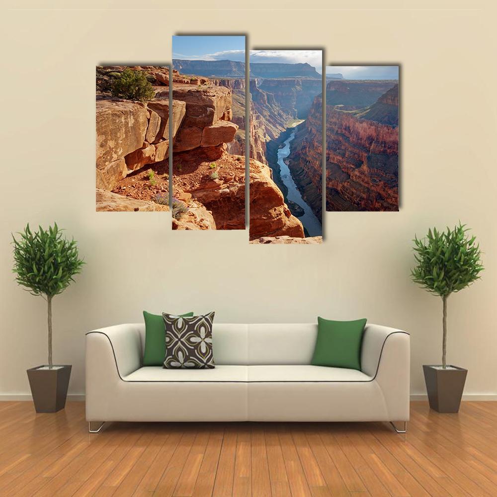 Toroweap Point Grand Canyon National Park Canvas Wall Art-4 Pop-Gallery Wrap-50" x 32"-Tiaracle