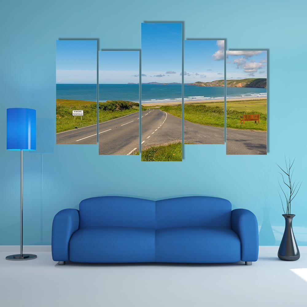 Towards Newgale Canvas Wall Art-5 Pop-Gallery Wrap-47" x 32"-Tiaracle