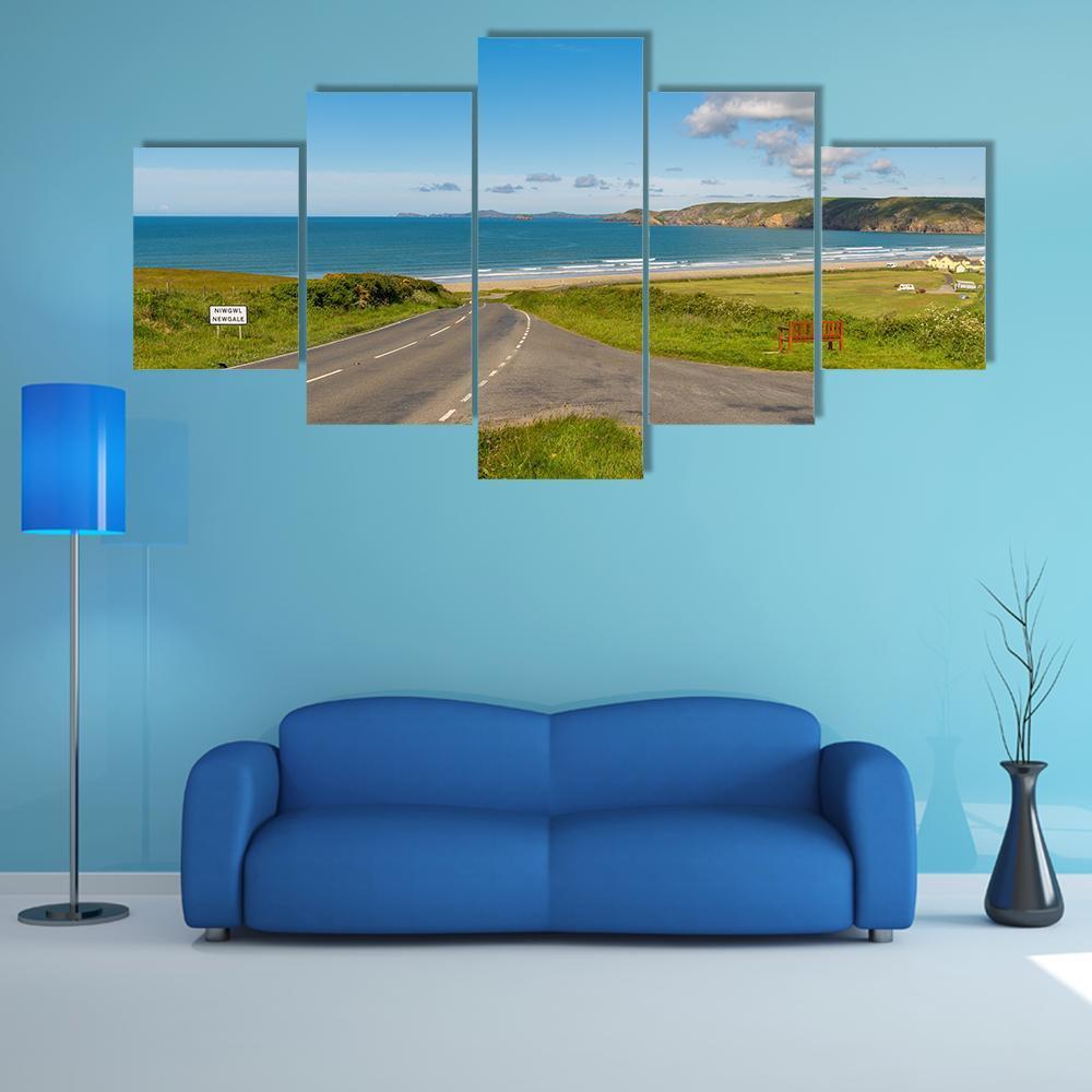 Towards Newgale Canvas Wall Art-5 Star-Gallery Wrap-62" x 32"-Tiaracle