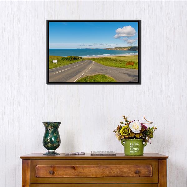Towards Newgale Canvas Wall Art-1 Piece-Floating Frame-24" x 16"-Tiaracle