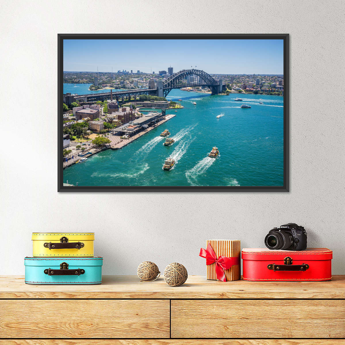 Blick auf die Wandkunst von Sydney Cove