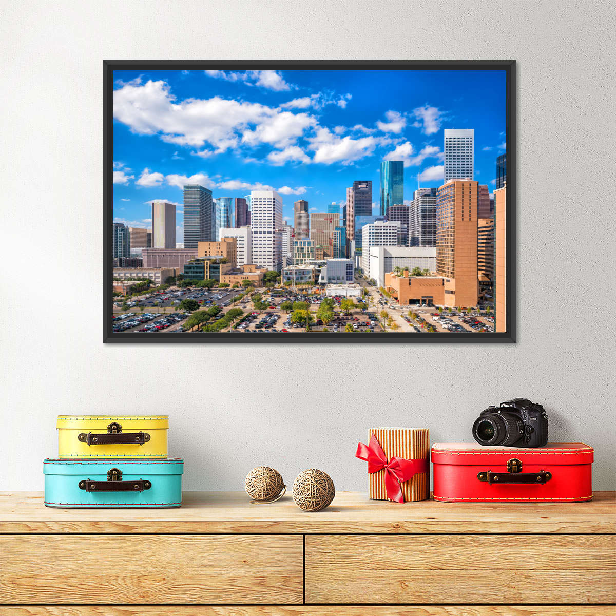 Downtown Houston Skyline Wandkunst