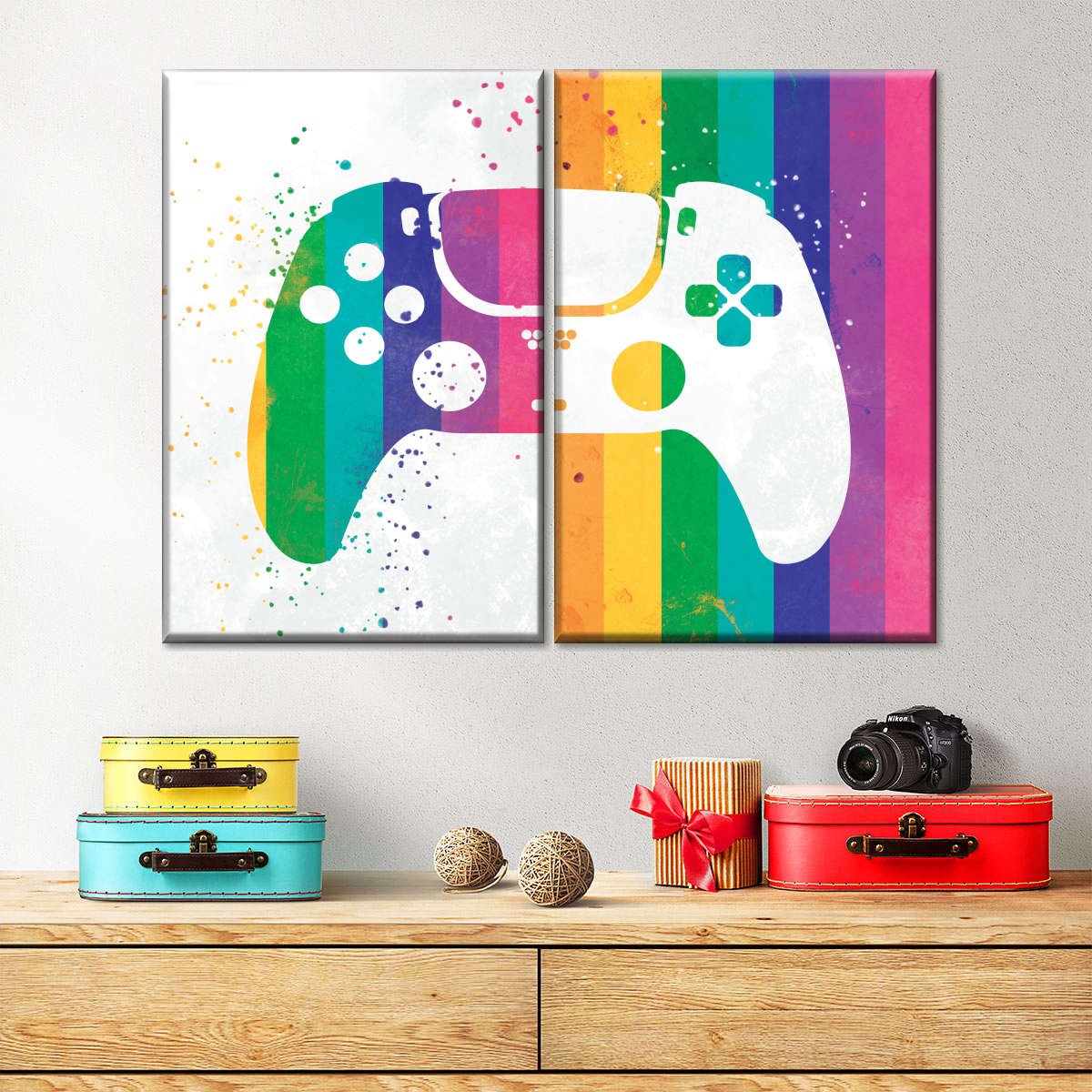 رینبو اسپلٹر کنٹرولر وال آرٹ