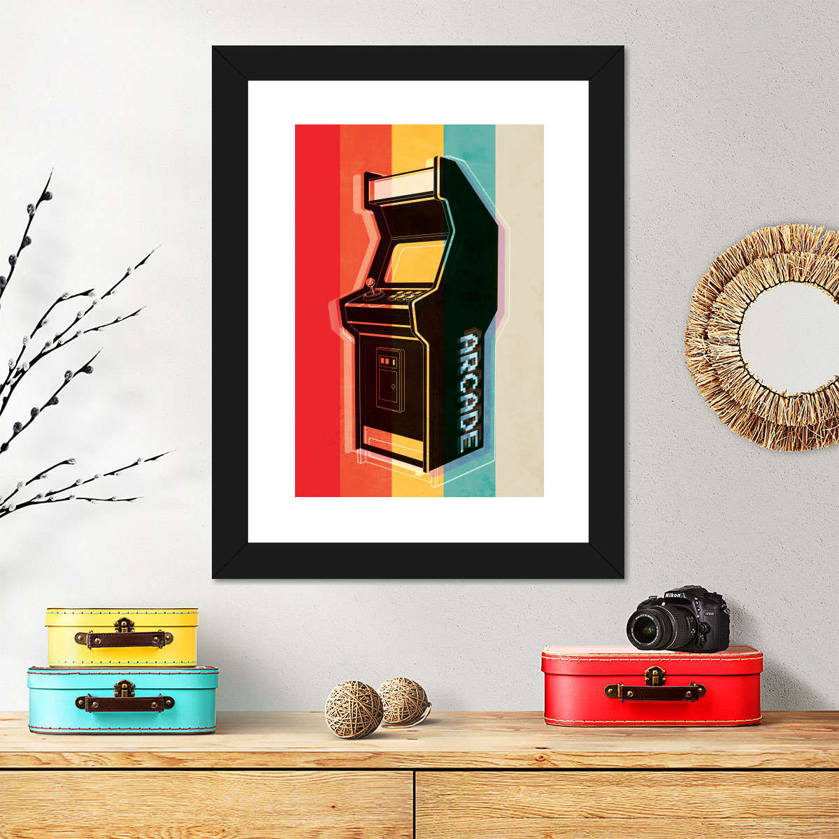 ریٹرو آرکیڈ وال آرٹ