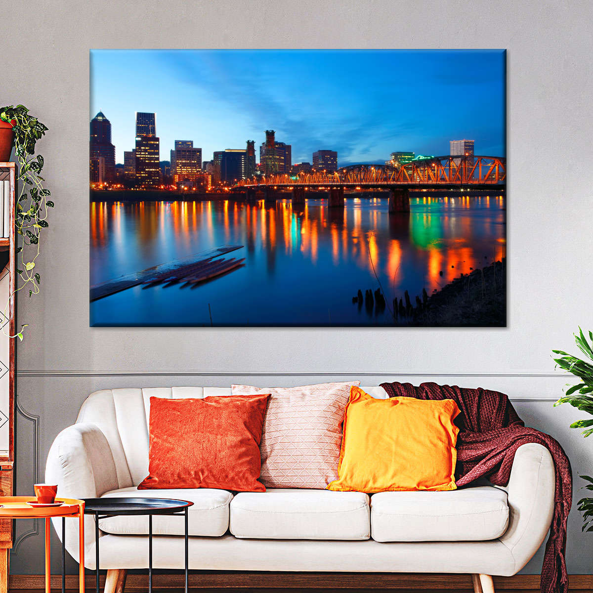 Portland Dusk Lights Wall Art