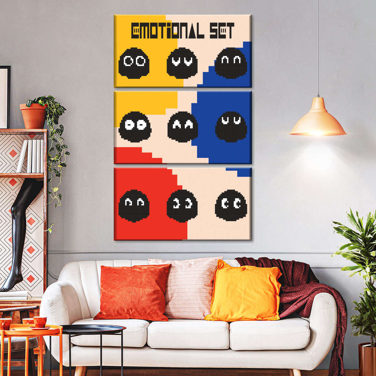 Pacman Ghosts Schwarze Wandkunst