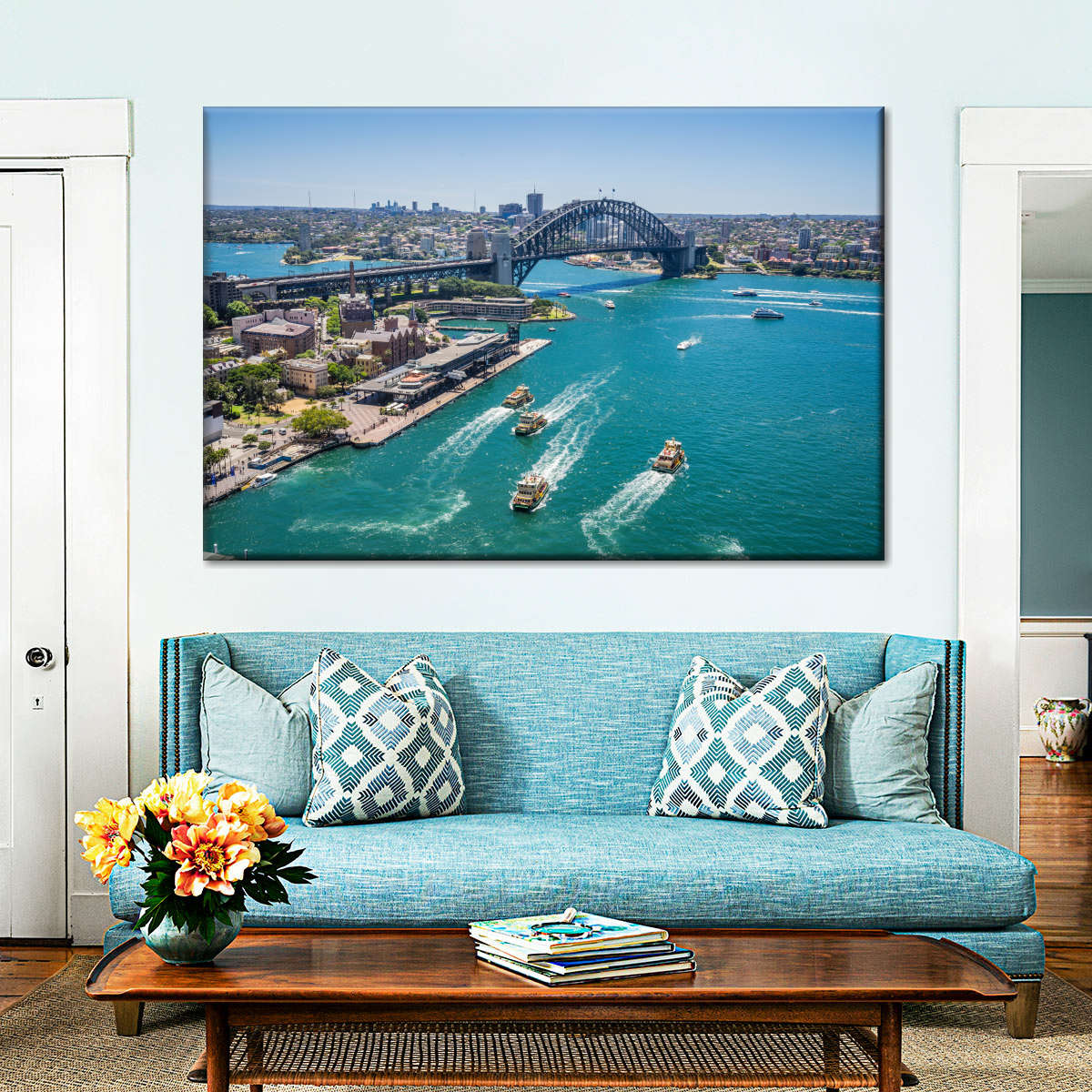 Blick auf die Wandkunst von Sydney Cove