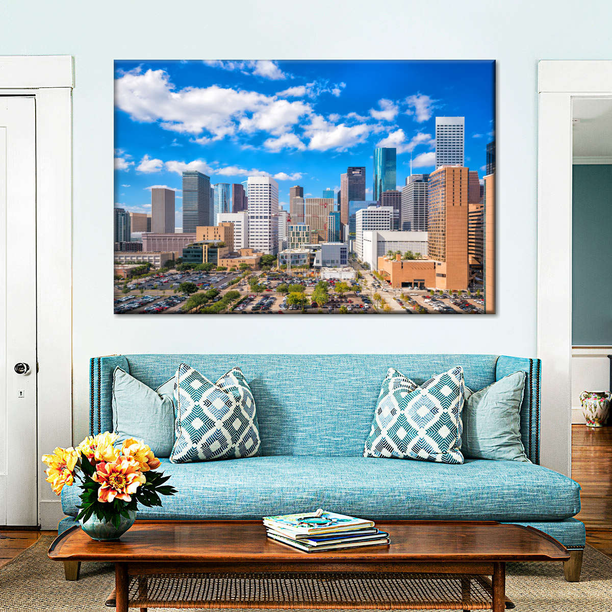 Downtown Houston Skyline Wandkunst