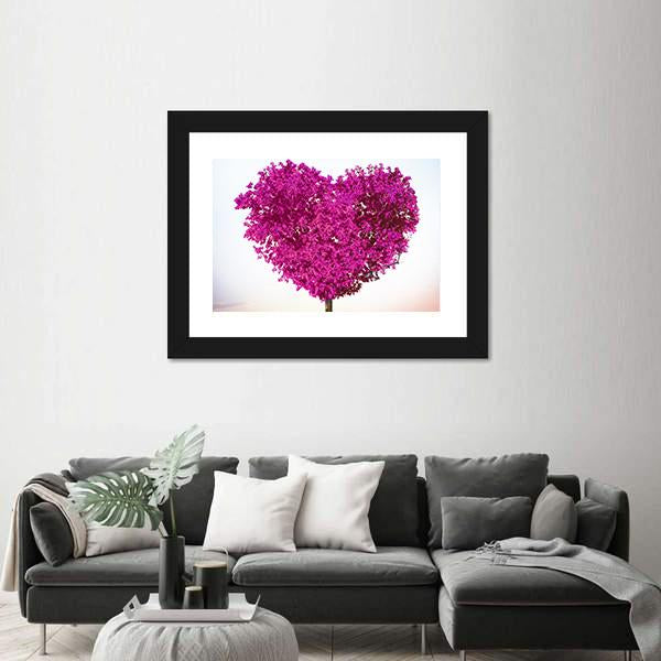 Tree Of Love Canvas Wall Art-1 Piece-Framed Print-20" x 16"-Tiaracle