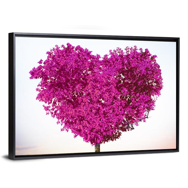 Tree Of Love Canvas Wall Art-3 Horizontal-Gallery Wrap-25" x 16"-Tiaracle