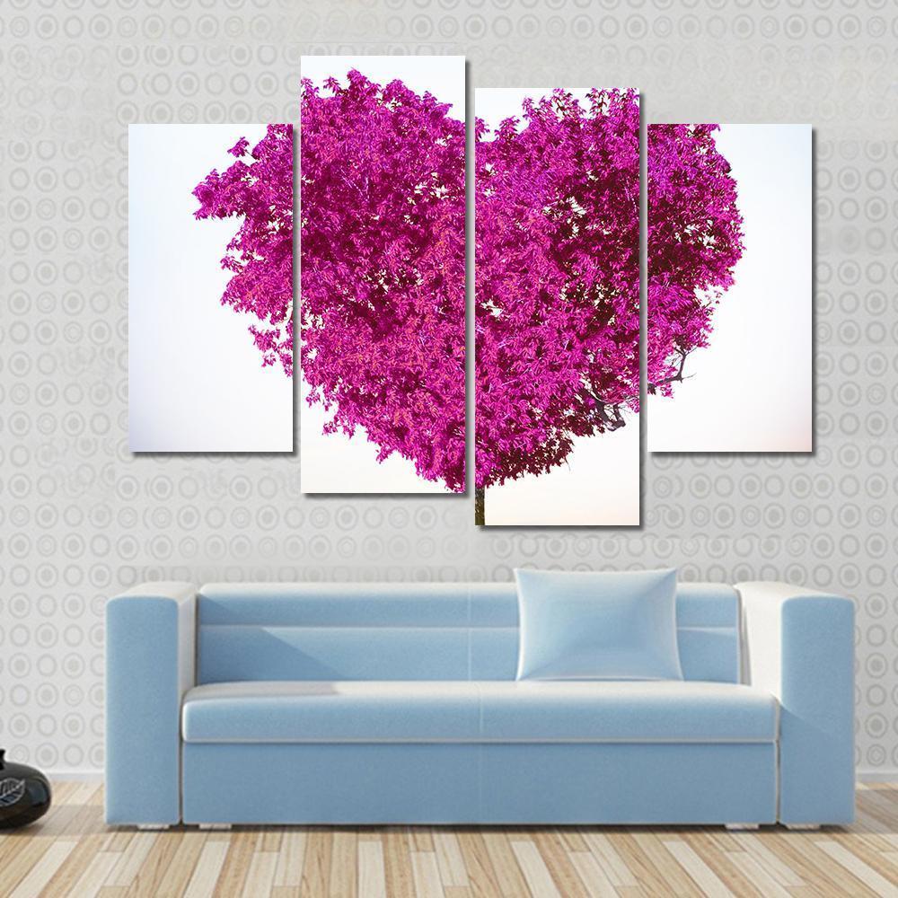 Tree Of Love Canvas Wall Art-4 Pop-Gallery Wrap-50" x 32"-Tiaracle