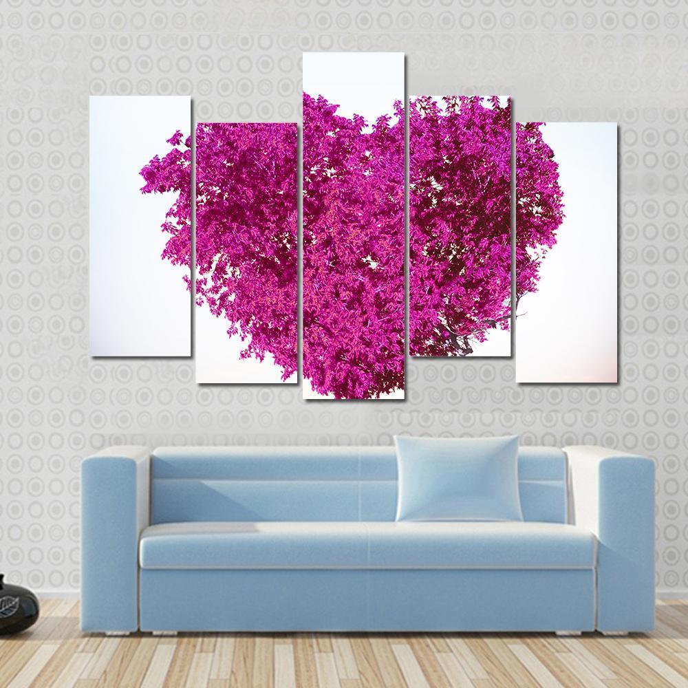 Tree Of Love Canvas Wall Art-5 Pop-Gallery Wrap-47" x 32"-Tiaracle