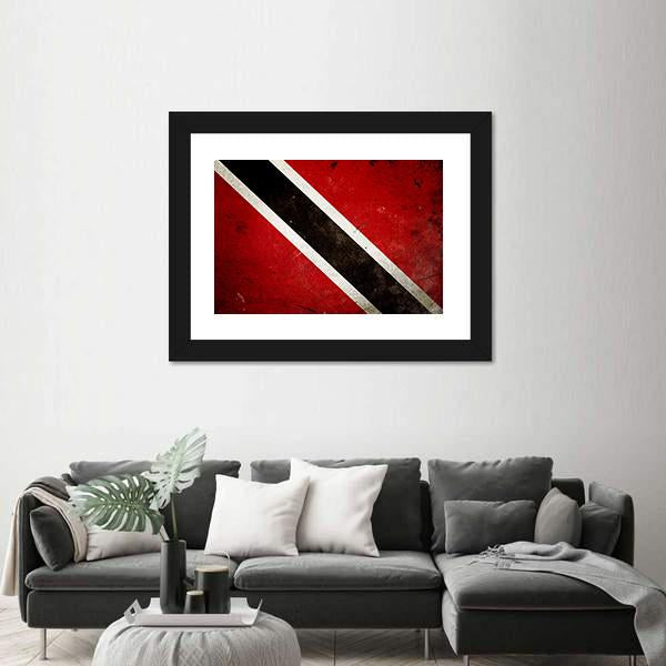 Trinidad & Tobago Flag Canvas Wall Art-1 Piece-Framed Print-20" x 16"-Tiaracle