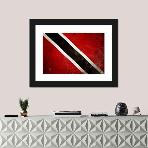 Trinidad & Tobago Flag Canvas Wall Art-3 Horizontal-Gallery Wrap-25" x 16"-Tiaracle