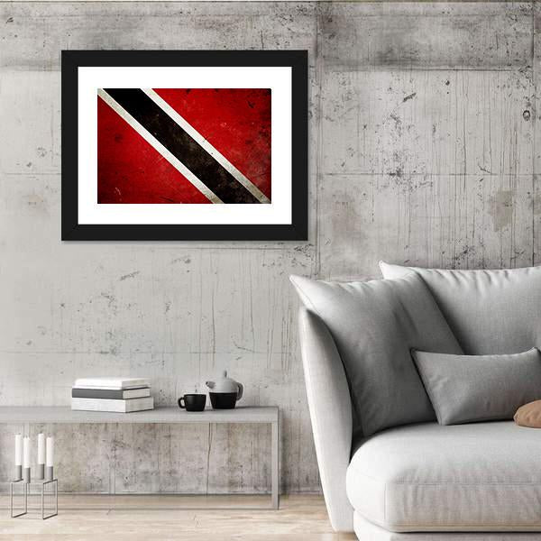 Trinidad & Tobago Flag Canvas Wall Art-3 Horizontal-Gallery Wrap-25" x 16"-Tiaracle