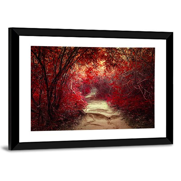 Pathway Through Tropical Jungle Canvas Wall Art-3 Horizontal-Gallery Wrap-25" x 16"-Tiaracle